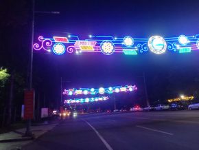 Đèn trang trí tết và đường hoa